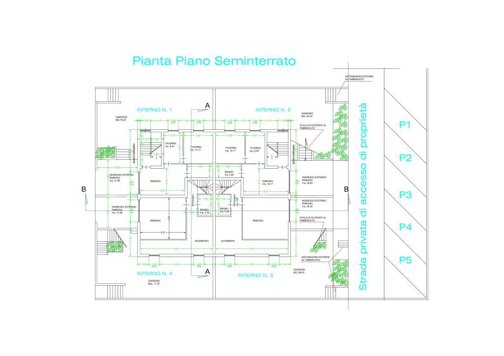 PIANTA PIANO SEMINTERRATO 1