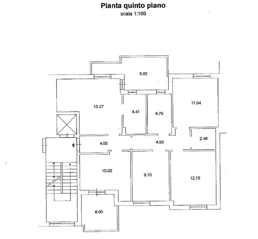 Planimetria quotata appartamento Via Cosimo Moccia