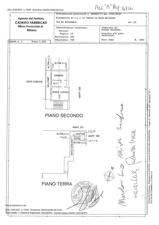 Planimetria appartamento Nova Milanese 1