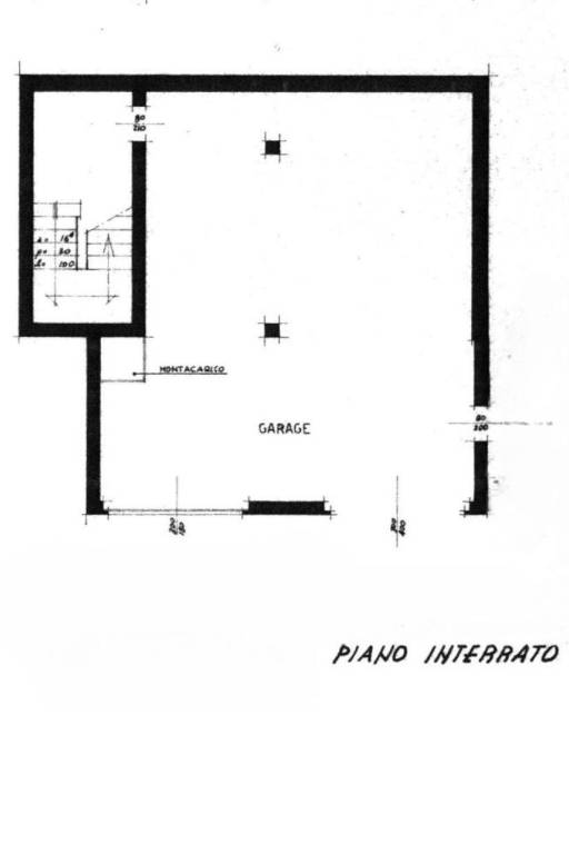 La zona a piano seminterrato