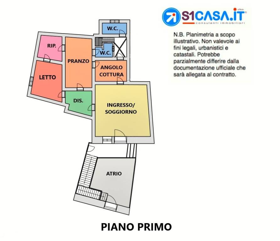 Plan_colorata_Via_San_Leonardo_piano_primo