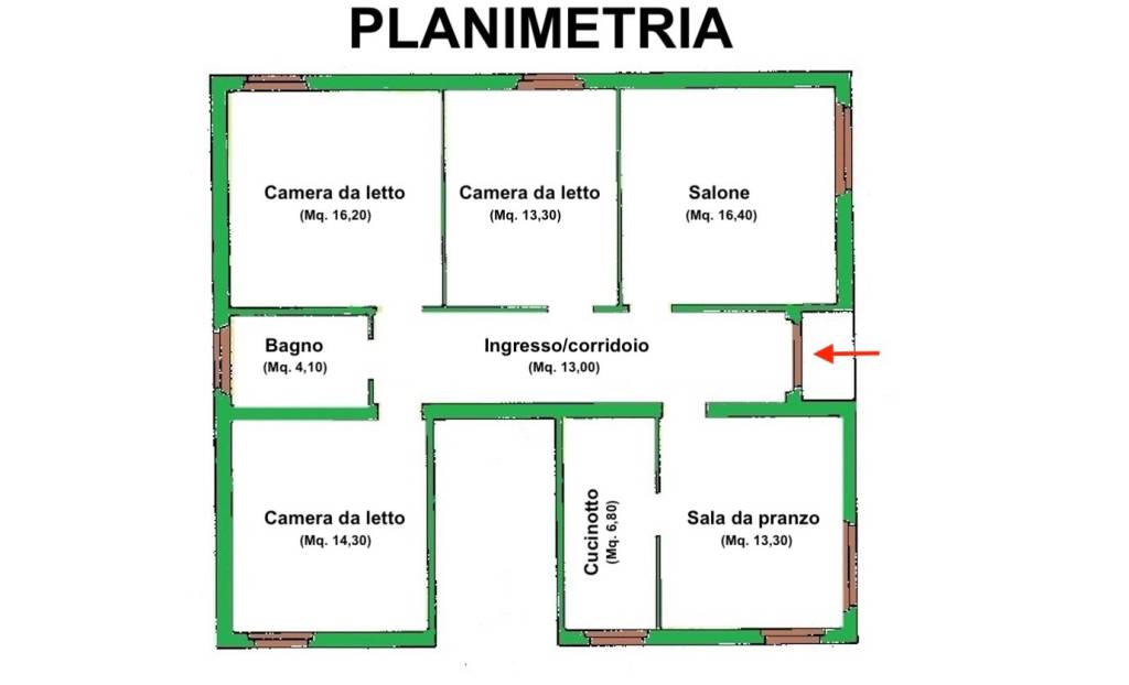 Planimetria Appartamento Piano terra