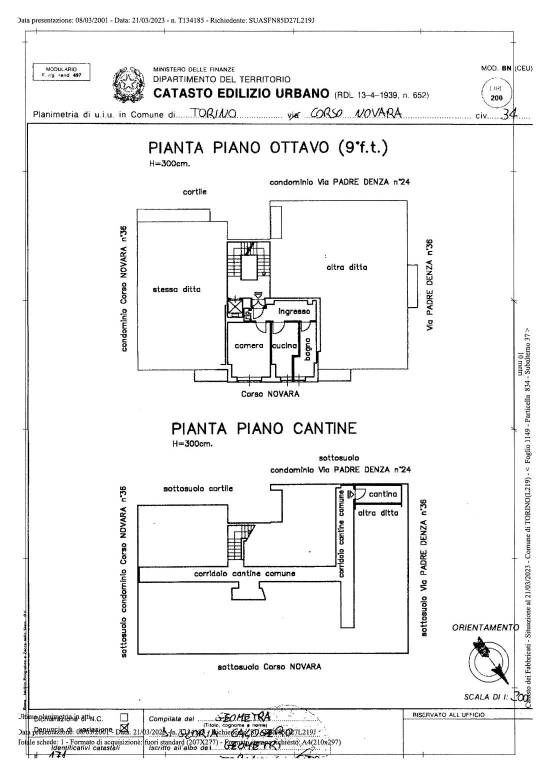 planimetria piano s1-8