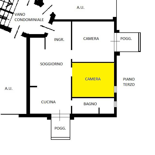 Plan. appartamento - stanza