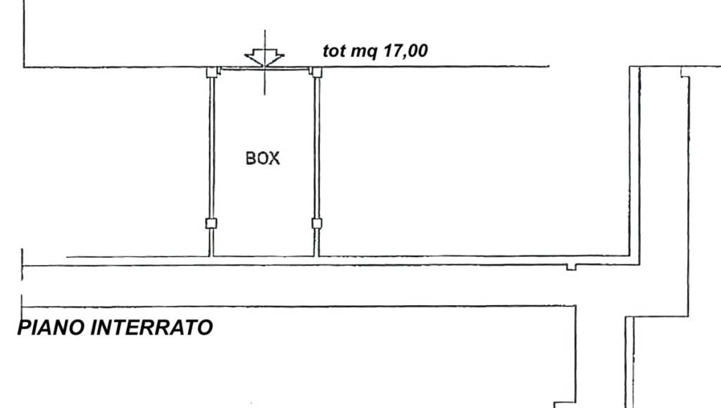planimetria BOX - GABETTI VENDE TRILOCALE CON TERRAZZO TERNO D'ISOLA - 3.jpeg