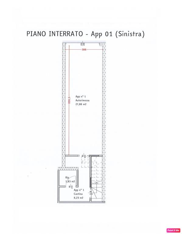 PIANO INTERRATO APP. 1 SX