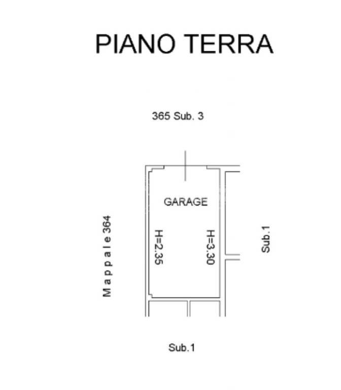 planimetria garage sub 3
