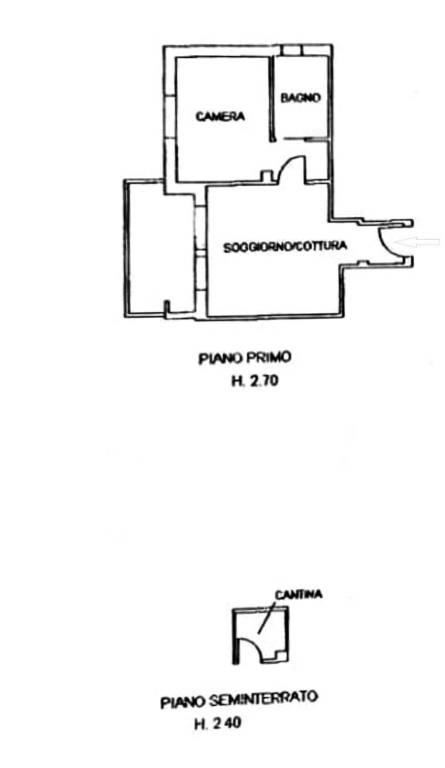 Planimetria appartamento e cantina
