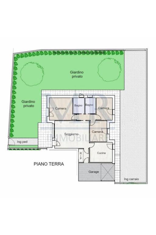 Appartamento al piano terra con giardino