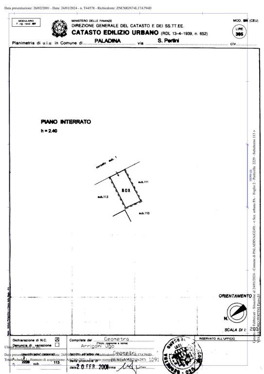 04_Planimetria catastale Sez. PA Fg. 2 Mapp. 2229 