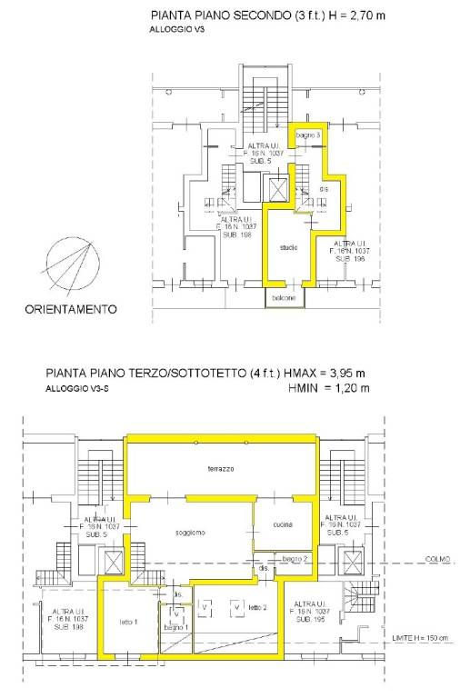 Planimetria App. V3-V3S_Edificio C_evidenziata