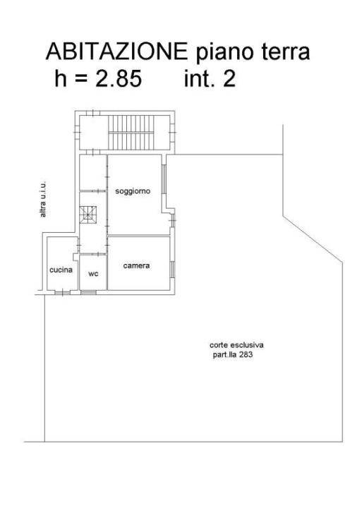 plan piano terra appartamento con giardino lavinio