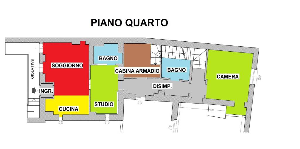 PIANO 4 - Rilievo - Milano - Via Torino 73