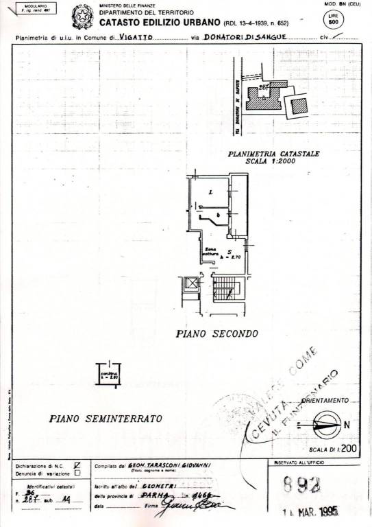 Planimetria appartamento 1995 1