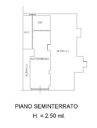 Piantina Seminterrato
