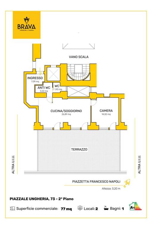 PLAN PIAZZALE UNGHERIA n. 73 Piano 2