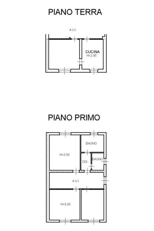 Planimetria Appartamento- Piano Terra e Piano 1