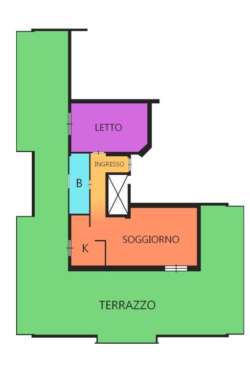 planimetria colorata Via Castiglione in Teverina