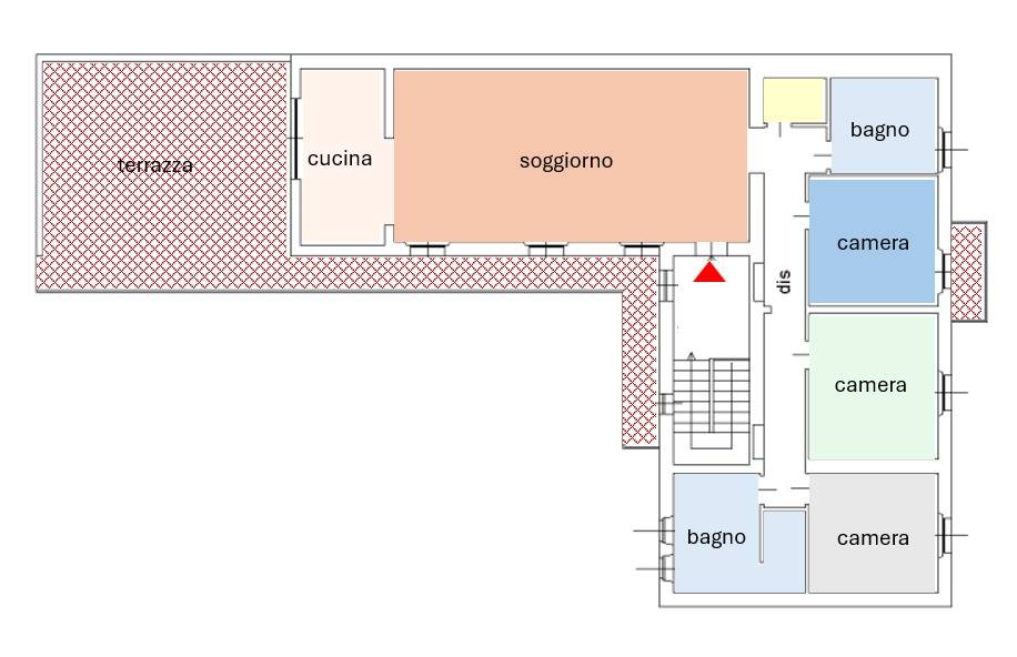 plan colorata appartamento