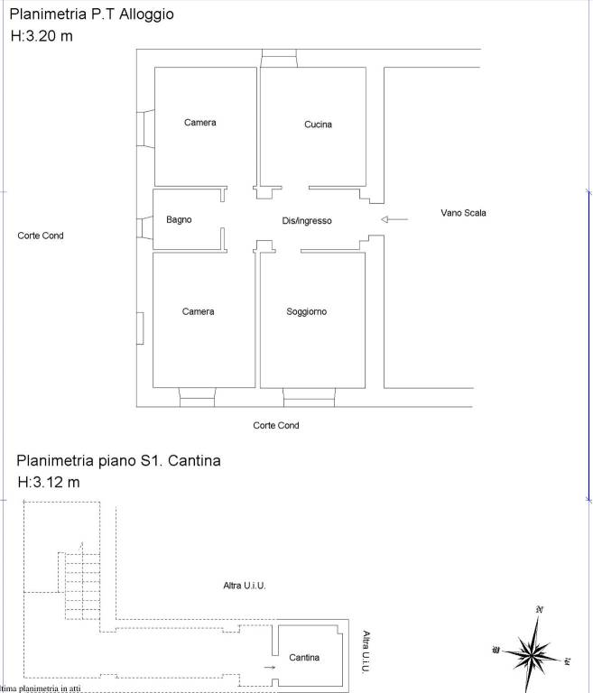 Planimetria catastale appartamento Sanremo 4.4.202