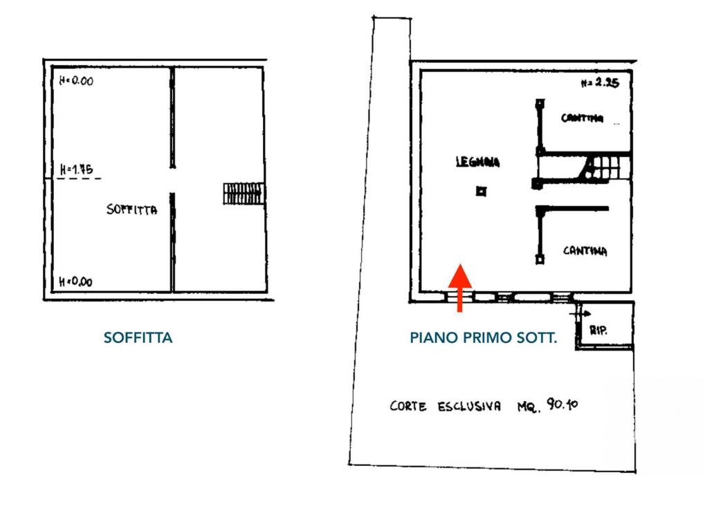 Soffitta, Legnaia/Cantina e Corte