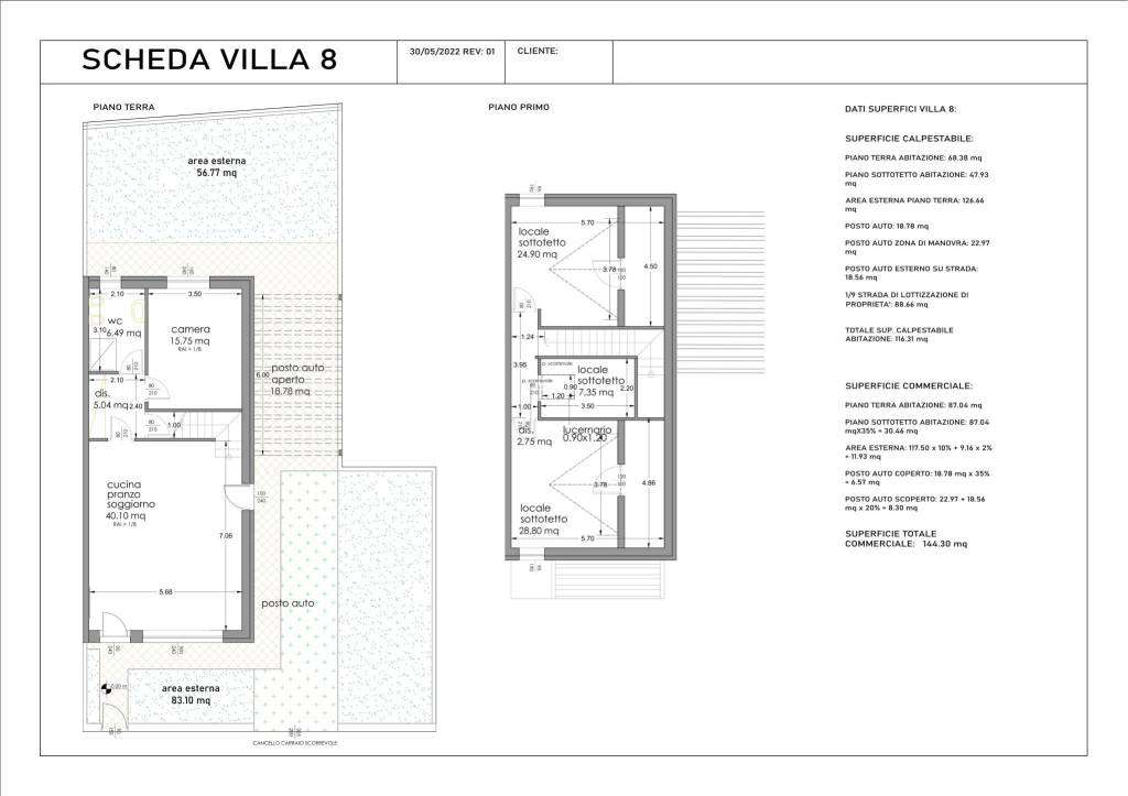 Vil 8 floorplan CAD ground floor and first floor C