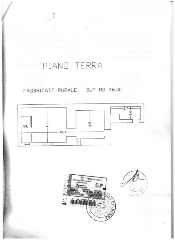 Planimetria casetta rurale 1