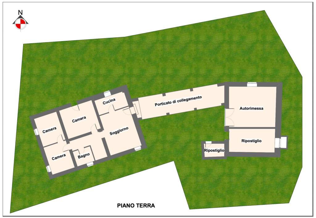 planimetria villa piano terra - depandance . cant.