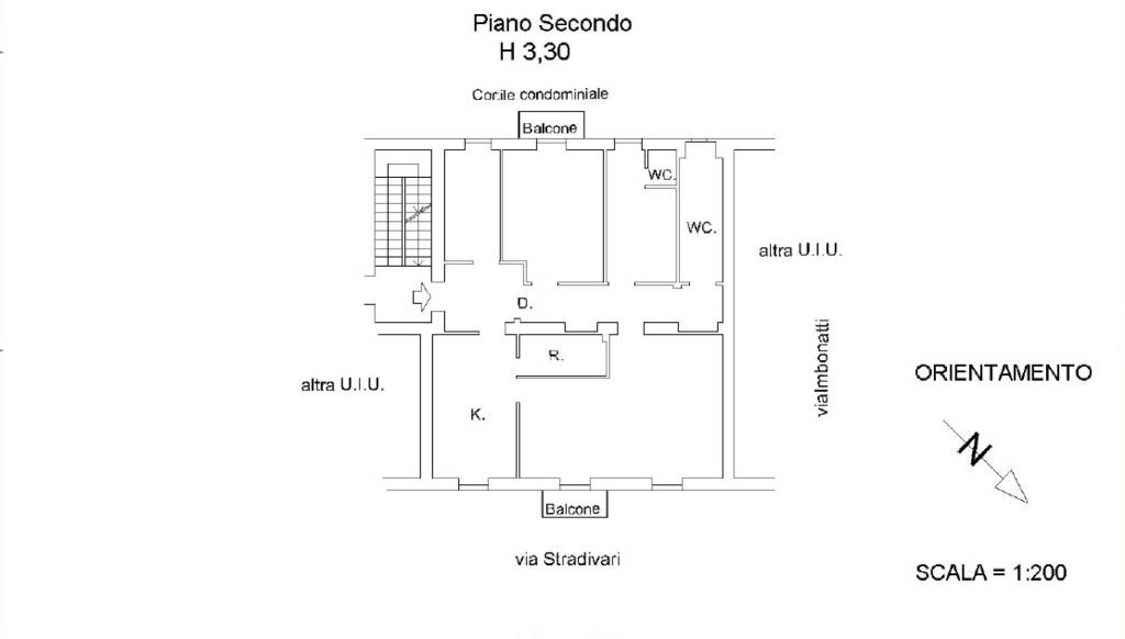 Planimetria Via Stradivari