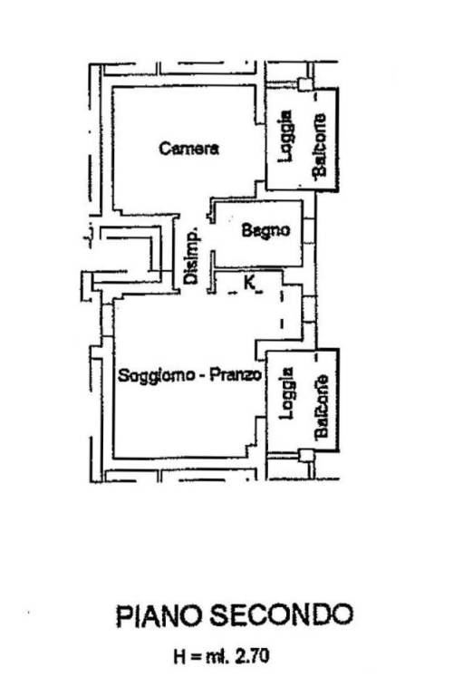 Planimetria appartamento Rif. 3272
