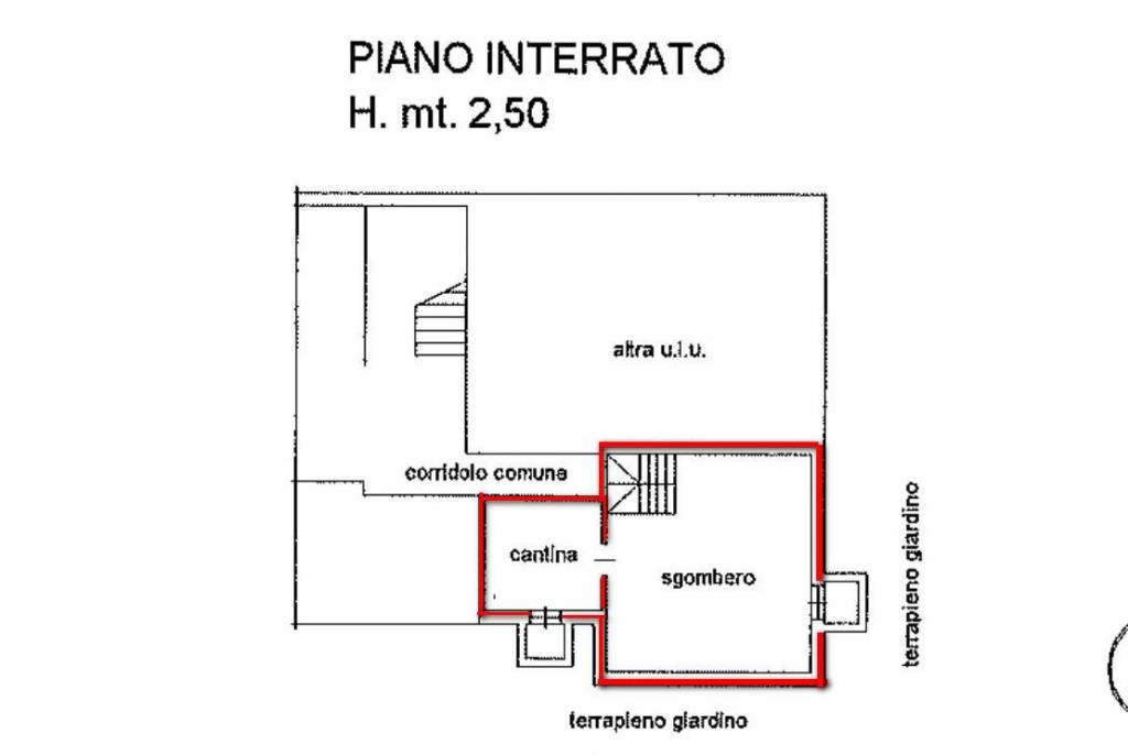 PLANIMETRIA ANNUNCIO PIANO SEMINTERRATO