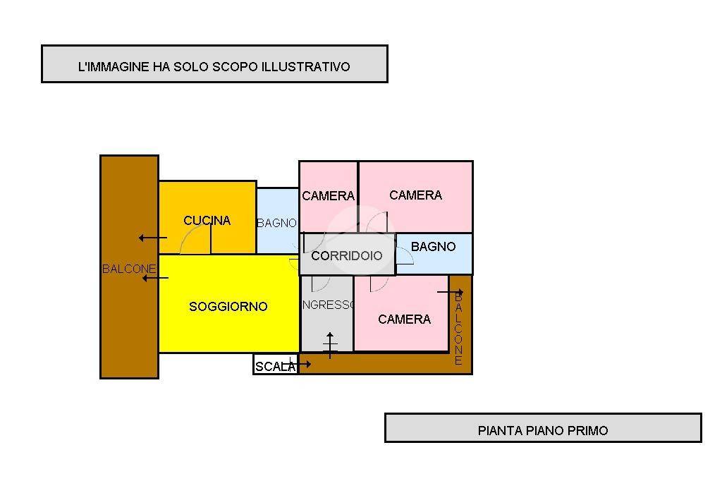 Planimetria piano primo