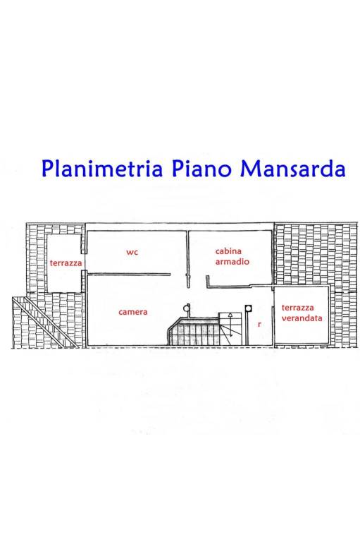 Planimetria piano mansarda