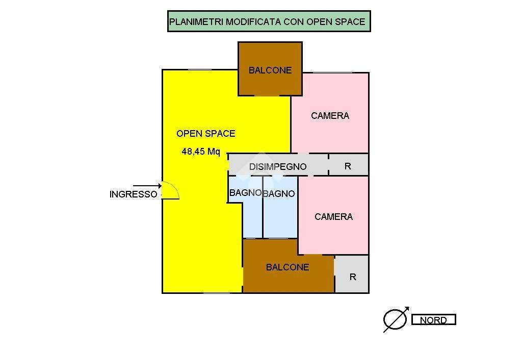 planimetria con open space