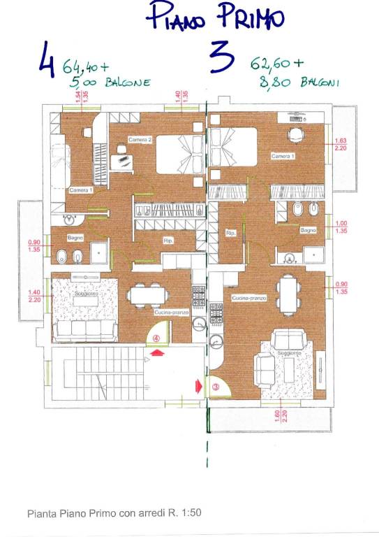 piano primo 2 appartamenti