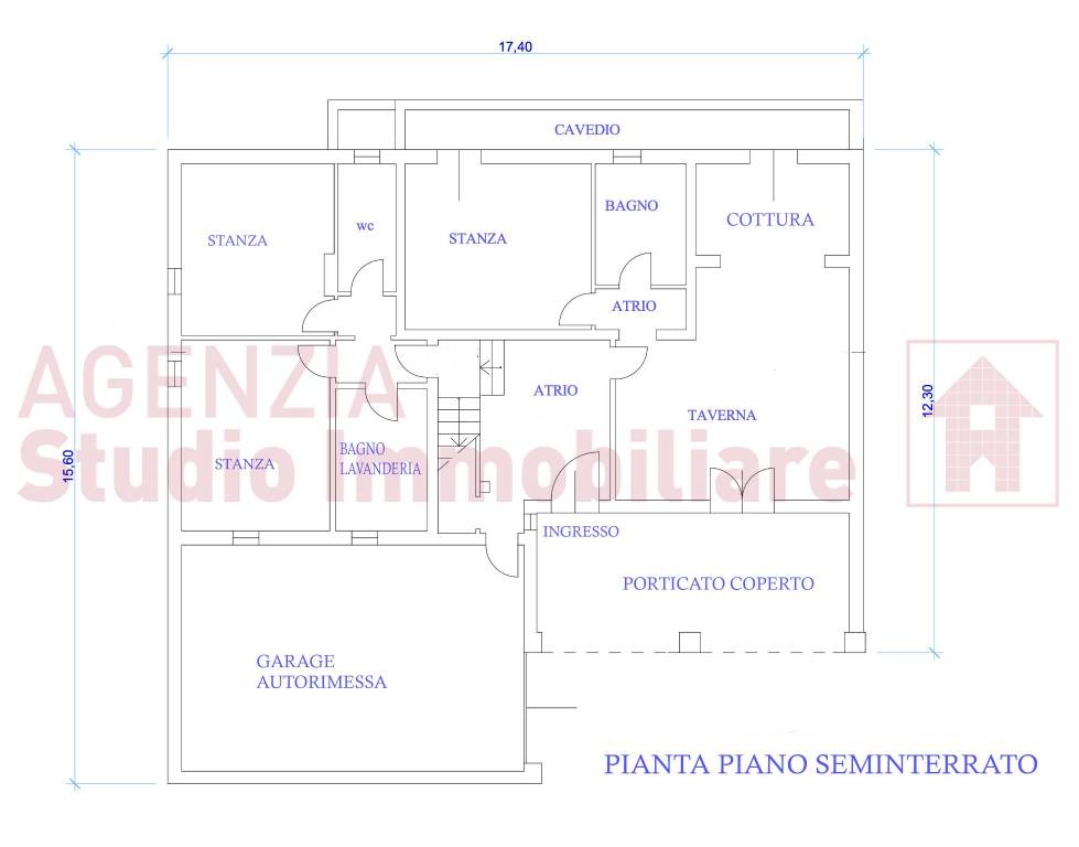 Piano semi interrato -villa rif 96-Moniga