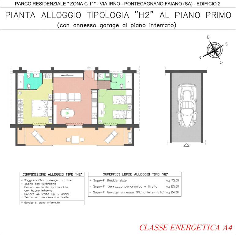 ALLOGGIO TIPOLOGIA H2 PIANO PRIMO - EDIFICIO 2