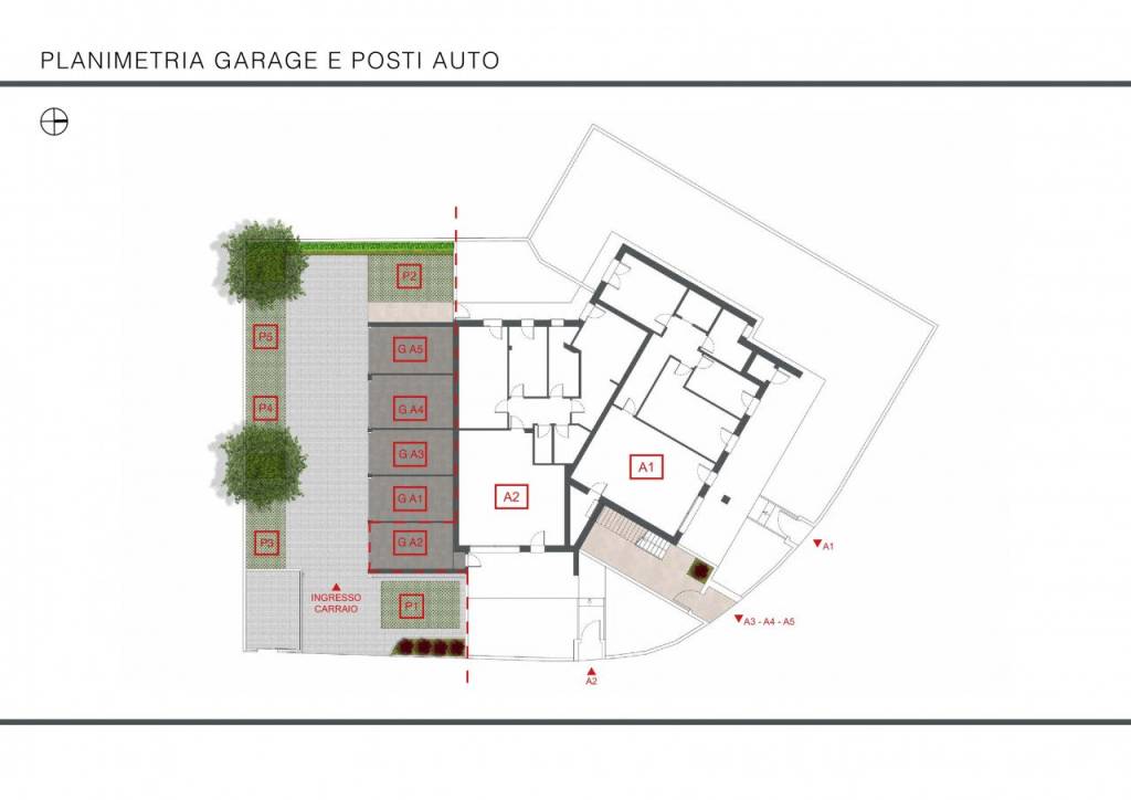 planimetria garage e posti auto