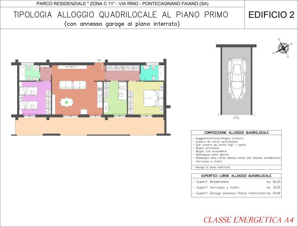 TIPOLOGIA ALLOGGIO QUADRILOCALE _B_ AL PIANO PRIMO