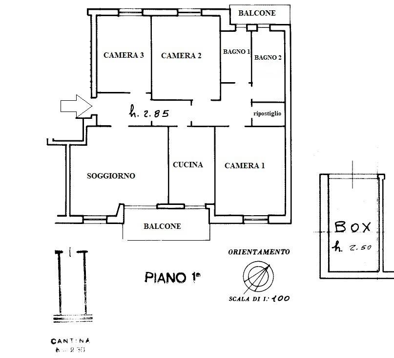 planimetria appartamento e box auto