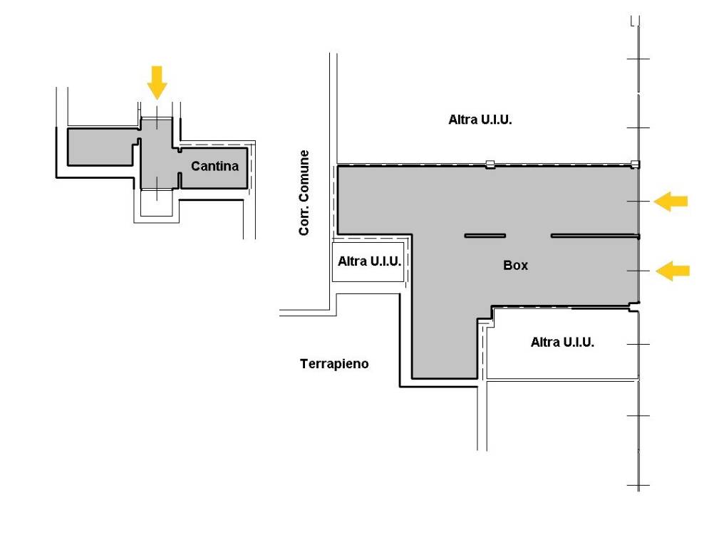 Planimetria box e cantina