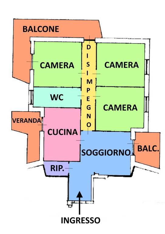 Pln via Postiglione colorata