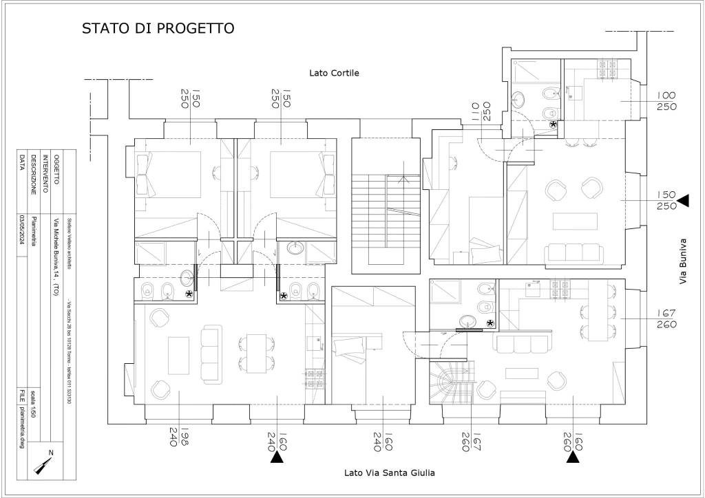 VIA MICHELE BUNIVA 14 - Planimetria - STATO DI PRO