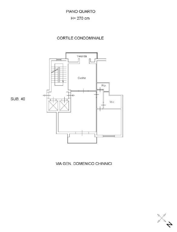Planimetria - VIA GENERALE DOMENICO CHINNICI n. 34 Interno SX Piano 4 - Fg. 149 P.lla 374 Sub. 230_page-0001.jpg