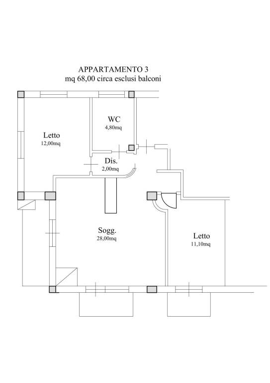 Planimetria Appartamento 3 1