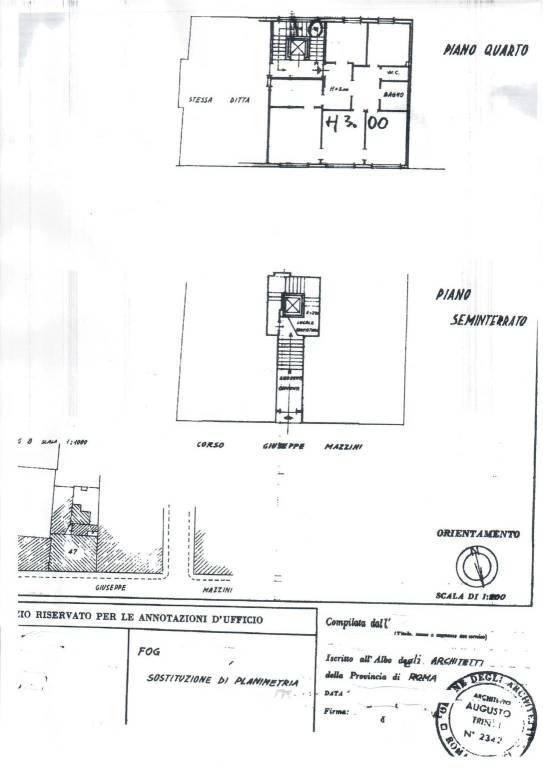 Planimetria Corso Mazzini