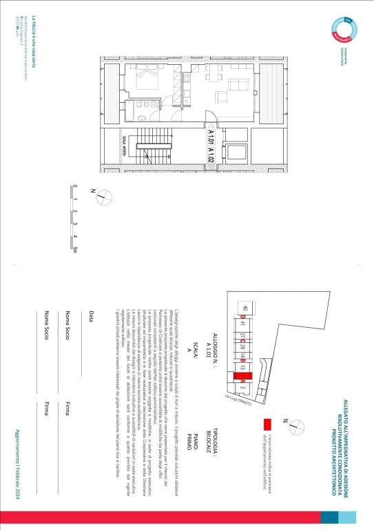 Bilocale al 1° piano di 73 mq. - A1.01