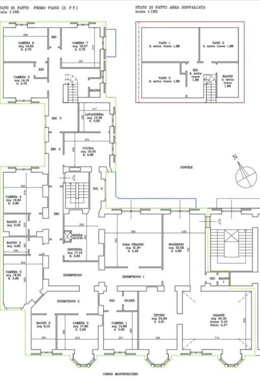 plan montevecchio 38 1° piano