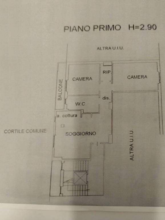 Planimetria Via Casoretto 39