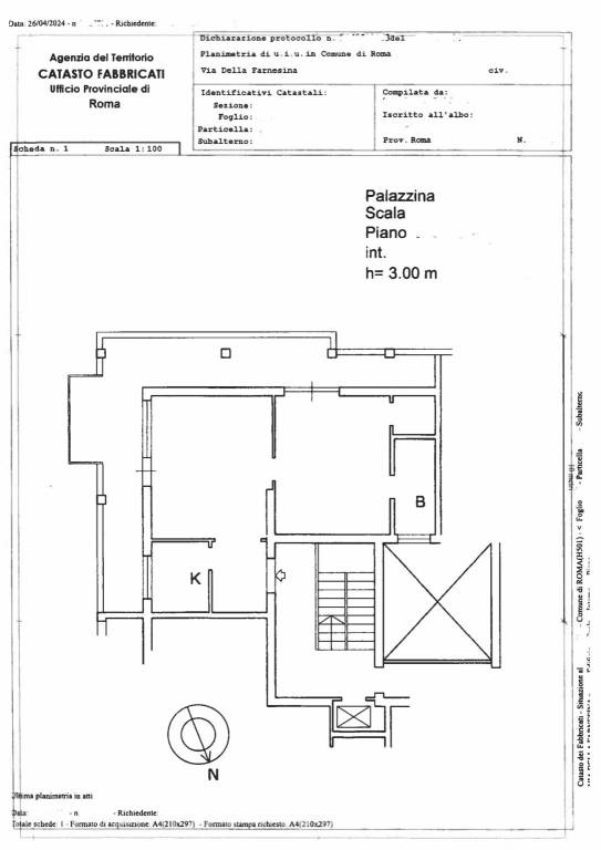 planimetria rasterizzata client via della farnesin